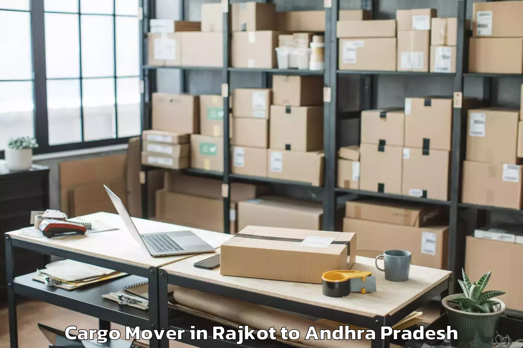 Affordable Rajkot to Veligandla Cargo Mover